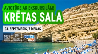 Krētas neparastais skaitums! Ekskursiju aviotūre! Lidojums + viesnīca + transfērs! 7 dienas!