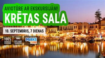 Krētas neparastais skaitums! Ekskursiju aviotūre! Lidojums + viesnīca + transfērs! 7 dienas!
