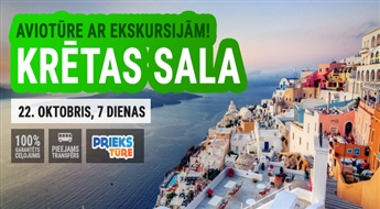 Krētas neparastais skaitums! Ekskursiju aviotūre! Lidojums + viesnīca + transfērs! 7 dienas!