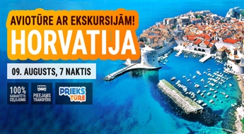 Brīnumainā Horvātija! Avio tūre ar ekskursijām! Lidojums + viesnīca + transfērs! 7 naktis!
