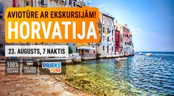 Brīnumainā Horvātija! Avio tūre ar ekskursijām! Lidojums + viesnīca + transfērs! 7 naktis!