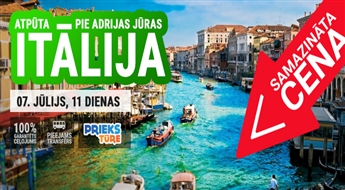 Atpūta Itālijā pie Adrijas jūras. Venēcija – Rimini – San Marino – Roma – Florence 11 dienas