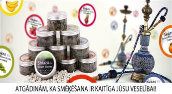 Паровые камни «Shiazo» без никотина и смол (100 г) + натуральный уголь для кальяна со скидкой 40%!