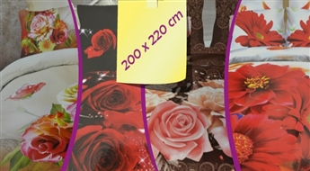 Сатиновый комплект постельное белья, 4 части (200 x 220 см)!