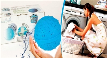 PIEGĀDE VISĀ LATVIJĀ! Ekoloģiskā un ekonomiskā veļas mazgāšanas bumba Ecoball (2 gab.) žilbinoši tīrai veļai!
