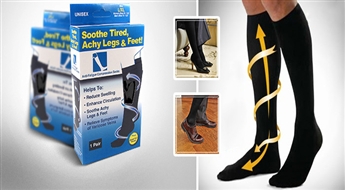 PIEGĀDE VISĀ LATVIJĀ! "Miracle Socks" kompresijas zeķes sievietēm un vīriešiem!