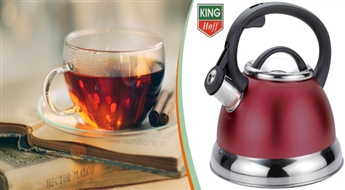 PIEGĀDE VISĀ LATVIJĀ! Tējkanna King-Hoff KH-3775 ar svilpi 2.2 L !