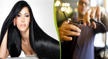Skaistumkopšanas salons Sempre Belli piedāvā: Karsto šķēru matu griezums + intensīva keratīna maska + veidošana tikai 24.90 EUR!