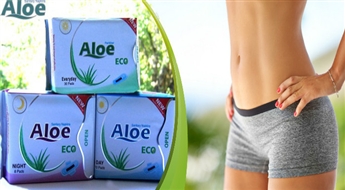 Комплект  "Aloe”  гигиенических прокладок (ночные, дневные и ежедневные) всего за 3.50 Eur!
