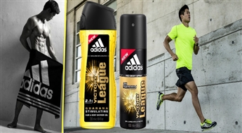 Комплект Adidas Victory League мужской дезодорант-спрей 150 мл + 2 шт. гель для душа Adidas Victory League 250 мл!