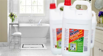 SONET EXTRA гель для туалета (5 L), жидкий пятновыводитель Supral Oxy Gel (Vanish) (5 L) без хлорки ИЛИ Dezon универсальное, дезинфицирующее средство для чистки поверхностей  (5 L) со скидкой!