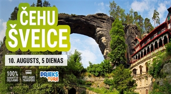 Čehu Šveices pasakainās dabas ainavas! Prāga - Drēzdene. 5 dienas. Visas naktis viesnīcās!
