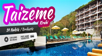 Eksotiskā Taizeme un Krabi! Lidojums + 3 naktis Bangkokā + 10 naktis Viesnīcā Krabi Cha-Da Resort 3* + Transfērs!