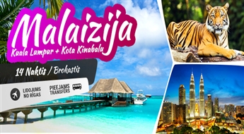 Pati dievinātākā valsts uz planētas – Malaizija! Kuala Lumpur + Kota Kinabalu! 15 dienas pasakā! Lieliska izvēle, neaizmirstamam atvaļinājumam!
