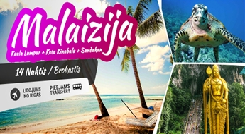 Pati dievinātākā valsts uz planētas – Malaizija! Kuala Lumpur + Kota Kinabalu + Sandakan! 15 dienas pasakā! Lieliska izvēle, neaizmirstamam atvaļinājumam! Bruņurupuču sala, orangutānu parks, Kinabatang upe un vēl daudz kas cits Malaizijā!