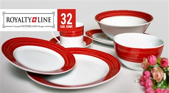 ДОСТАВКА ПО ВСЕЙ ЛАТВИИ! Royalty Line обеденный сервиз (32 частей)!
