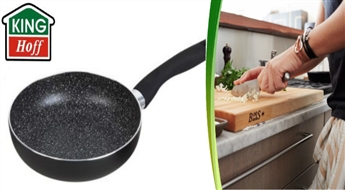 PIEGĀDE VISĀ LATVIJĀ! IZDEVĪGS PIRKUMS! Panna King Hoff (14 cm, 24 cm vai 28 cm) ar marmora pārklājumu!