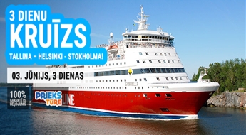 3 dienu kruīzs maršrutā Tallina – Helsinki - Stokholma!