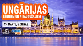 Ungārija bērniem un pieaugušajiem! Skolas brīvlaikā aicinām Jūs baudīt Ungārijas viesmīlību! Bērni varēs apmeklēt Zoo dārzu, ūdensparku, priecāties par marcipāna brīnumie, kamēr pieaugušajiem sagādās baudu termālie baseini, ungāru vīns un karstasinīgas dejas! Budapešta – Sentendre! 5 dienas!