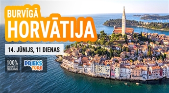 Burvīgā Horvātija! Zeme ar ideālu klimatu, nevainojamu ekoloģiju, tīru jūru un tirkīzsaļu ūdeni! 11 dienas!