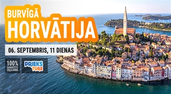 Burvīgā Horvātija! Zeme ar ideālu klimatu, nevainojamu ekoloģiju, tīru jūru un tirkīzsaļu ūdeni! 11 dienas!