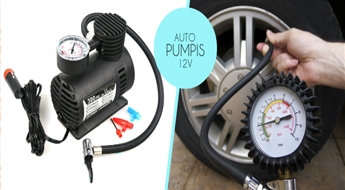 Auto pumpis 12V 250 PSI tikai par 6.99 EUR!