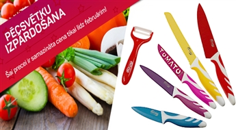 Доверься качеству: SWITZNER комплект разноцветных ножей (5 шт. + керамический очиститель для овощей)!