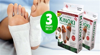 PIEGĀDE VISĀ LATVIJĀ! Likvidē kaitīgus toksīnus no organisma! Ārstnieciskie bioplāksteri „Kinoki Detox” 30 gb.!