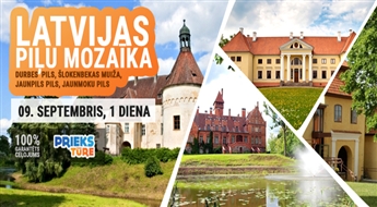 Neaizmirstams vienas dienas brauciens! Krāšņāko Latvijas piļu mozaīka!