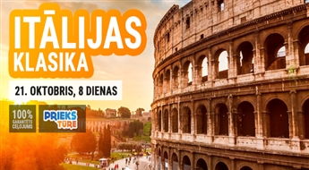 Itālijas Klasika! Prāga - Boloņa - Roma - Vatikāna - Florence - Piza - Venēcija! 8 dienas!