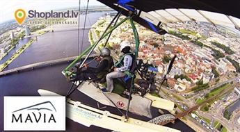 Lidojums ar motodeltaplānu no ūdens + foto/video (10 min)