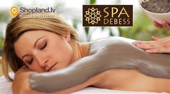 Spa Debess: Klasiskā pilna ķermeņa masāža ar aromātiskajām eļļām + ķermeņa pīlings ar zilo mālu vai ar sapropeļa ekstraktu