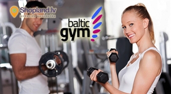 Sporta kluba Baltic Gym 2 mēnešu vai gada zāles abonements bez laika ierobežojuma