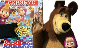 Настольная игра Маша и медведь Скрэбус!
