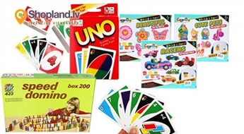 UNO kārtis, Domino vai Komplekts magnētu radīšanai - spēles bērniem un pieaugušajiem!