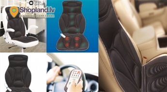 Termiskais Shiatsu masāžas pārklājs auto sēdeklim