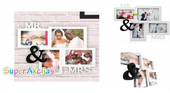 Фоторамка для 4 фотографий Mr&Mrs