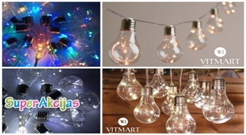 Гирлянда с LED-лампочками 2 разных цветов, 4,30 м длиной