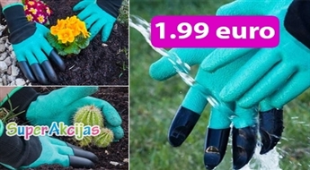 Перчатки для сада "Super garden'' с 4 когтями для удобного копания