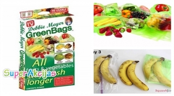 Inovatīvi maisiņi "Green Bags" - dārzeņu un augļu uzglabāšanai