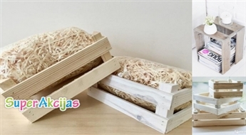 Декоративный деревянный ящик (большой или маленький)