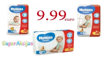 Подгузники Huggies Classic Jumbo 3, 4, 5 размеры.