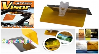 Saulessargs pret atspīdumu (antilukturi - antigaismas) automašīnai HD Visor - Clear View dienai un naktī