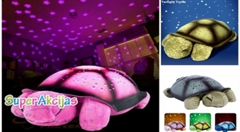 ЧЕРЕПАХА - развивающая игрушка, звездный проектор и ночник