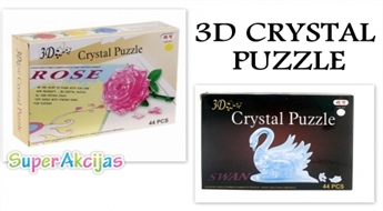 3D puzle "Roze" vai "Gulbis"
