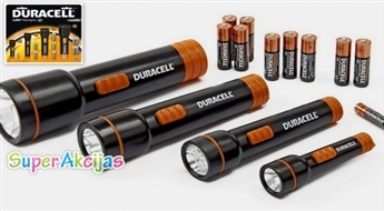 Комплект карманных LED фонариков Duracell (4 шт. + батарейки)