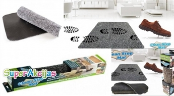 Супервпитывающий, волшебный коврик "Clean Step mat" для прихожей. Вся грязь и пыль останутся на нем!