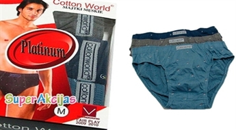 Комплект из 3 хлопковых мужских слипов Cotton World