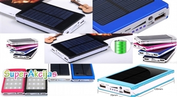 Зарядное устройство на солнечной батарее Solar Charger с фонариком Led Light (30000 mAh)  - всегда выручит Вас в дороге!