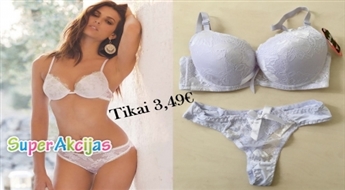 Skaists un sievišķīgs sieviešu apakšveļas komplekts 36/80C